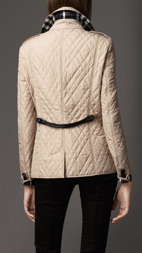 leather trim quilted jacket burberry|quilted Burberry jacket outlet store.